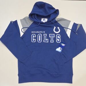 INDIANAPOLIS COLTS|NFL Starter Brand Thick Stock Pullover Hoodie|Size Med|NWT